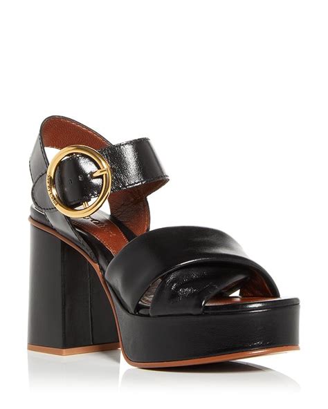 See by Chloé Women's Lyna Platform High Block Heel Sandals 